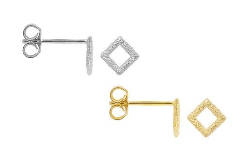 Sterling silver squared earring