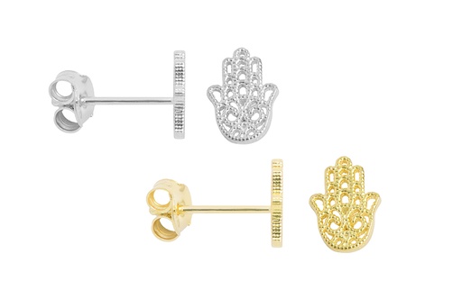 Sterling silver hand of fatima earring