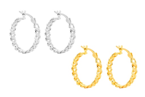 Sterling silver earring hoop