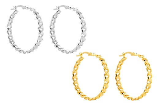 Sterling silver earring hoop