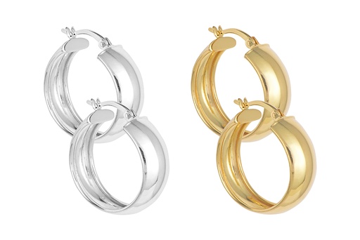 Sterling silver earring hoop