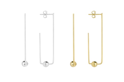 Sterling silver bead 5mm earring