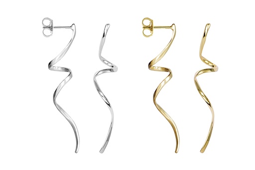 Sterling silver serpentine earring