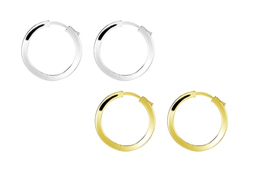 Sterling silver 3mm squared tube earring hoop