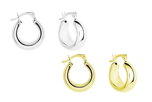 Sterling silver thai earring hoop