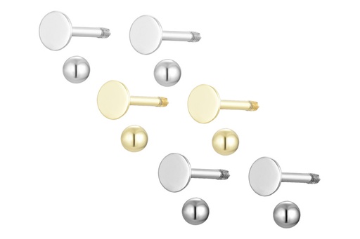 Sterling silver 3mm bead piercing