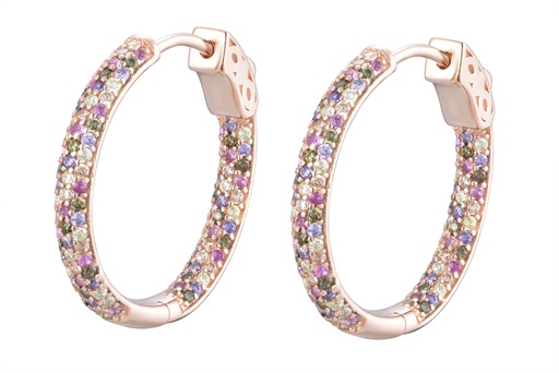 [15538EE200ZMXDR] Sterling silver hoop earring