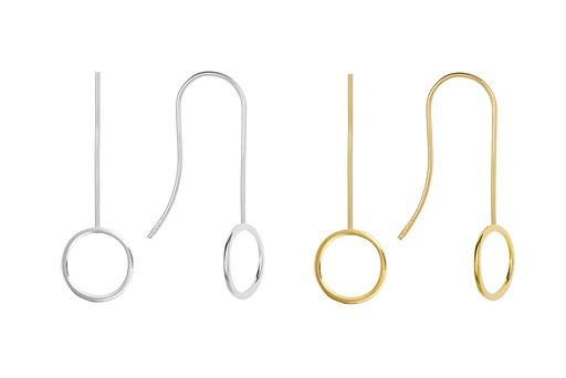 Sterling silver circle earring