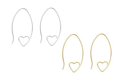 Pendiente plata 925 corazon