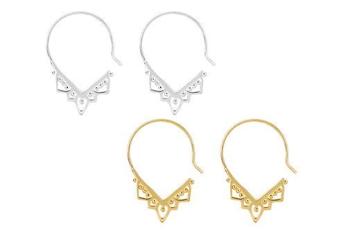 Sterling silver arabic style earring