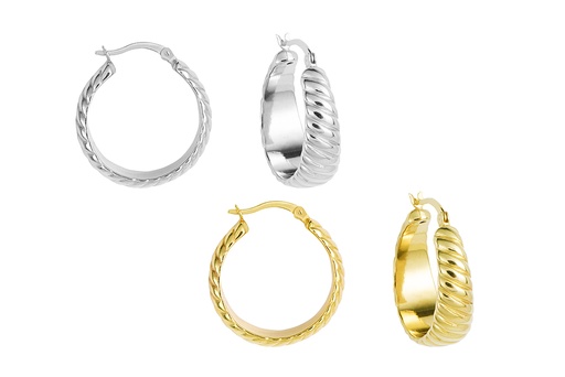 Sterling silver gallon earrinh hoop