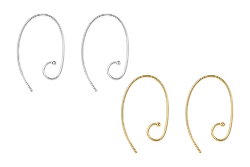 Sterling silver oval earring hoop