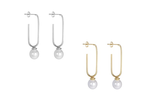 Sterling silver pearl earring