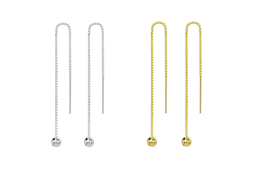 Sterling silver 4mm bead earring