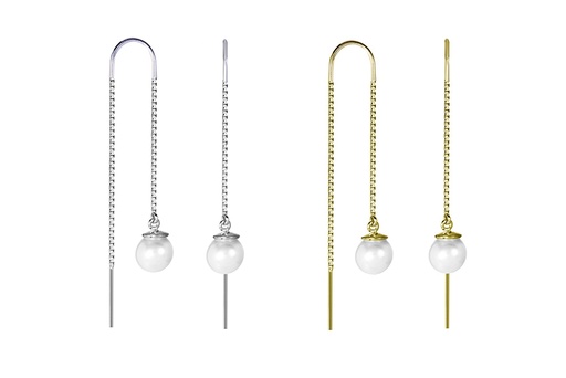 Sterling silver 8mm pearl earring