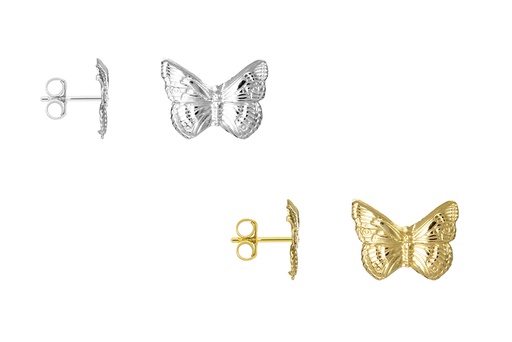 Sterling silver butterfly earring