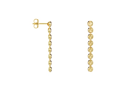 [15673EDO] Pendiente plata 925 pastillas diamantadas 3mm