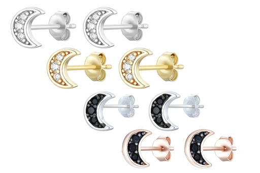 Pendiente plata 925 luna