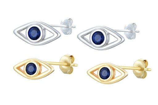 Sterling silver turkish eye 4x9mm earring