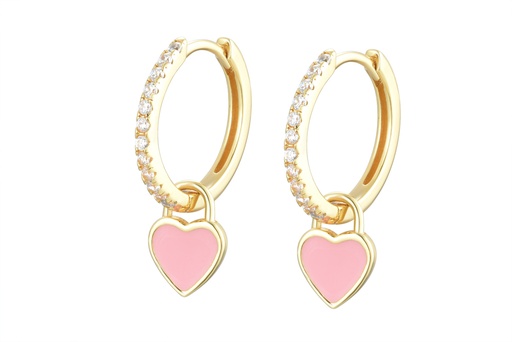 [15781EZBLDO] Aro plata 925 zirconita corazon esmaltado 7mm