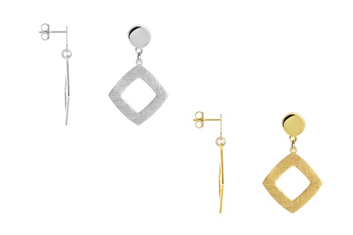 Sterling silver rhombo earring
