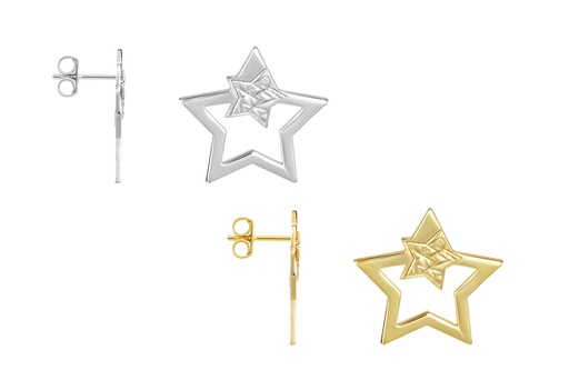 Sterling silver stars earring