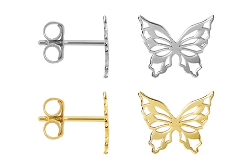 Sterling silver mini butterfly earring