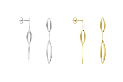 Sterling silver oval link earring