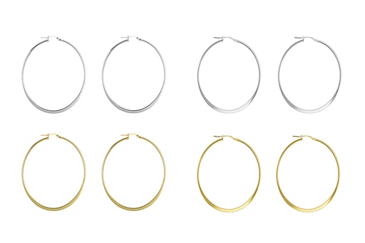 Sterling silver ovall hoop earring