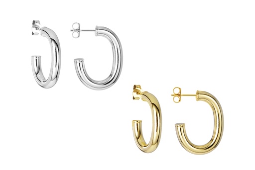 Sterling silver hoop earring