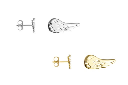 Sterling silver wing earring