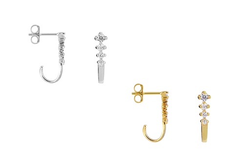 Sterling silver zirconia earring