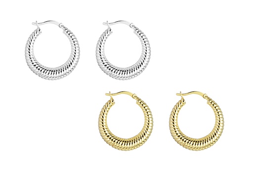 Sterling silver light hoop earring