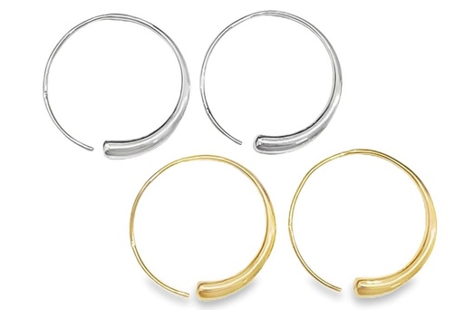 Pendiente plata 925 aro abierto