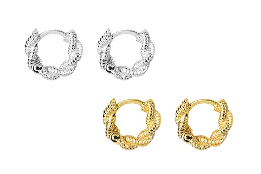 Sterling silver hoop earring