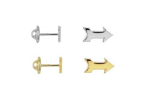 Sterling silver mini arrow baby earring