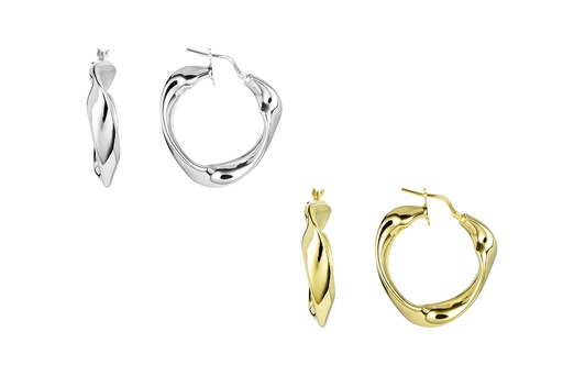 Sterling silver 3x6mm hoop earring