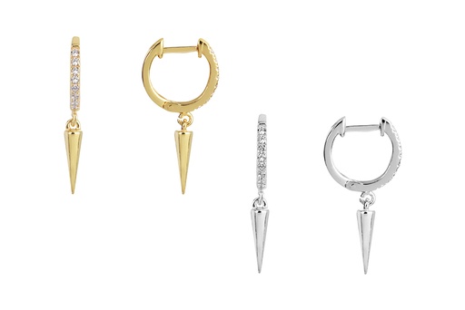 Sterling silver 10x3mm pussy earring