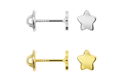 Sterling silver mini star earring