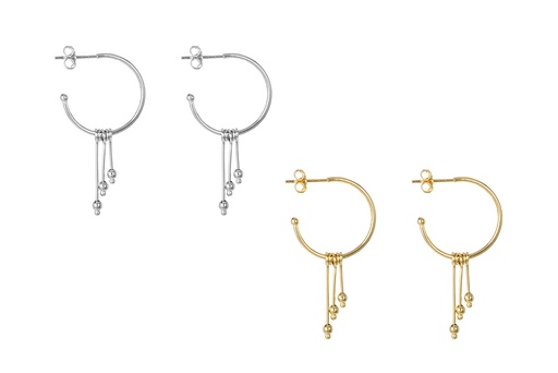 Sterling silver hoop earring