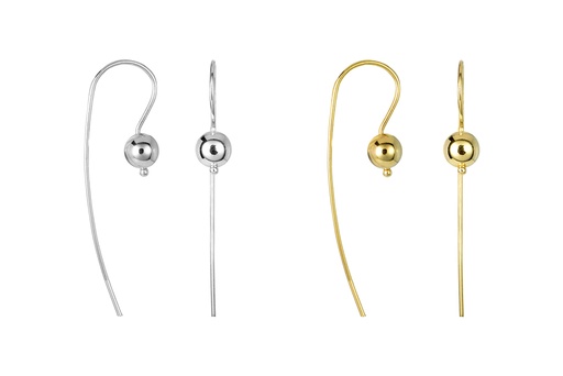 Sterling silver 6mm beads earring