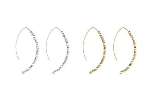 Sterling silver 3mm beads earring