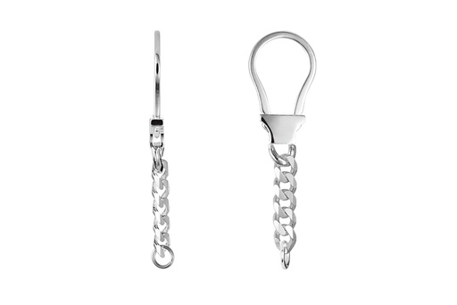 [16382KPL] Base de llavero cadena plata 925