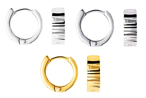 Sterling silver irregular hoop earring