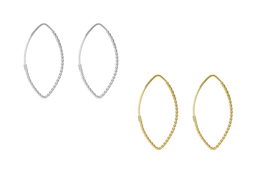 Sterling silver wire 1.3mm braided hoop earring