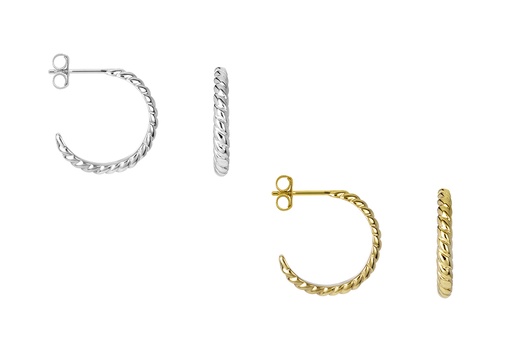 Sterling silver gallon hoop earring