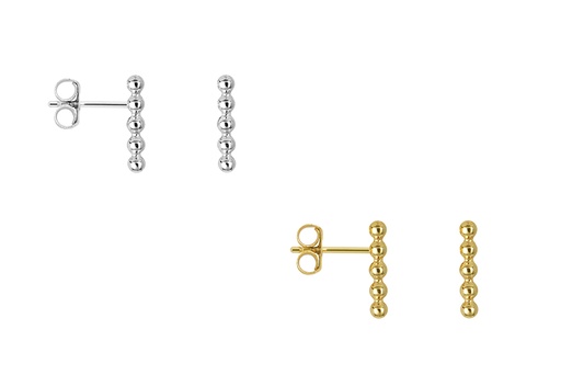 Sterling silver 2mm mini beads earring