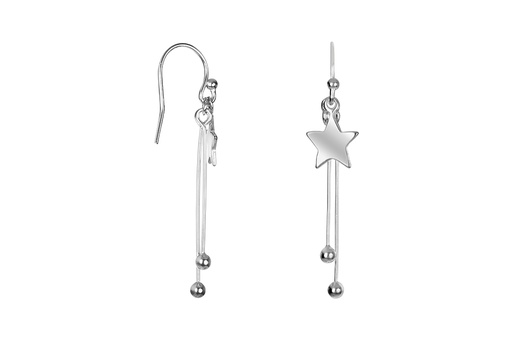 [16462EPL] Sterling silver star earring