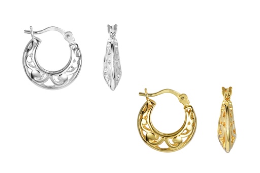 Sterling silver hoop earring