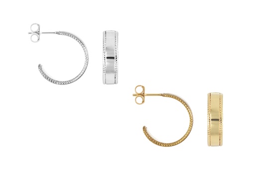 Sterling silver hoop earring